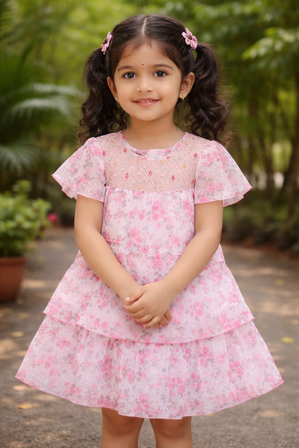 জর্জেট তিন পার্ট ফ্রক ওয়ান পিস