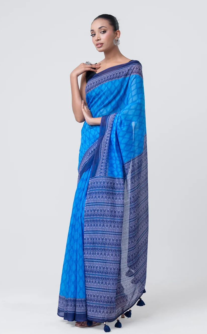 সিনর্থেটিক শাড়ী ব্লাউজ পিছ ফ্রি