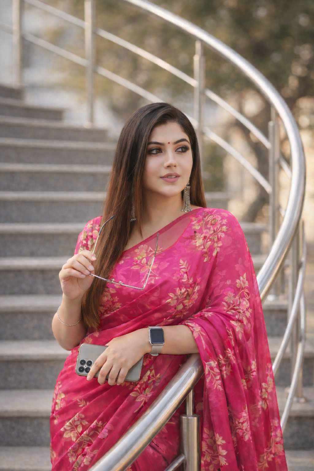 সিনর্থেটিক শাড়ী ব্লাউজ পিছ ফ্রি /